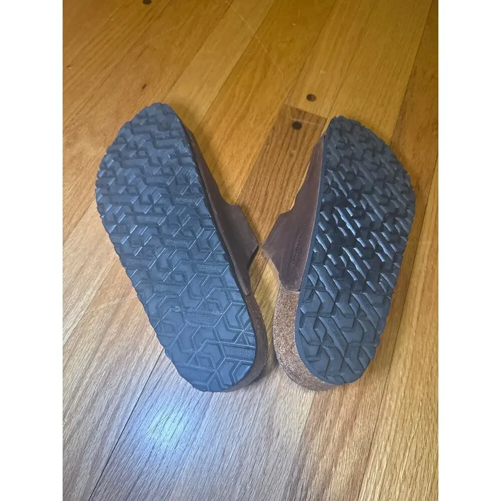 Aerothotic Buckle Slide Sandals Suede Leather Comfort Men’s Sz 43 (US 10)
